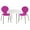 Purple, variant on Giftmark 3012PU Modern Childrens Table and 2 Chair Set with Chrome Legs - Purple