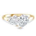 thumbnail image 4 of Rosec Jewels Lab Grown Diamond Toi Et Moi Engagement Ring - Pear and Heart Shaped Diamond Ring - EF-VS Quality - with Jewelry Box, 10K Yellow Gold, US 13.00, 4 of 8