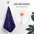 thumbnail image 5 of Blue Paisley Bandana Pattern Towels for Bathroom, Kitchen, Gym, Towels, Soft, Highly Absorbent, Hanging Towel with Hanging Eyelet, 5 of 8