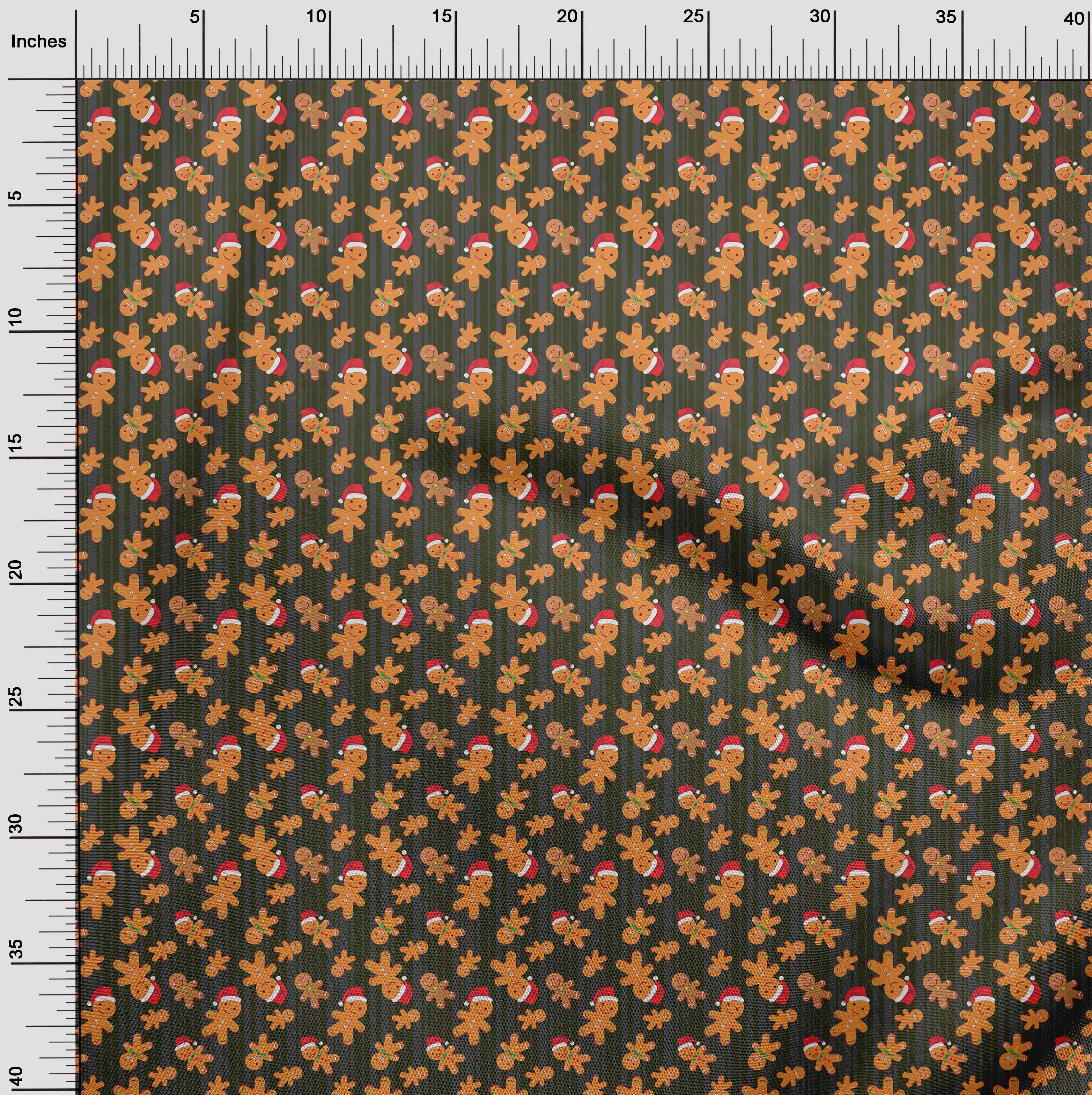 oneOone Viscose Chiffon Dark Olive Green Fabric Christmas Sewing Material Print Fabric By The Yard 42 Inch Wide