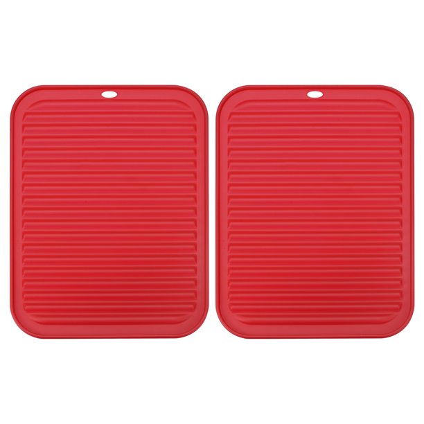 Unique Bargains Silicone Drying Heat Resistant Mat Set Waterproof Under