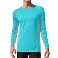 thumbnail image 1 of Charmo Mens Long Sleeve Swim Shirts Sun Protection UPF 50+ Rashguard Athletic Workout Hiking Swimwear Tops, 1 of 9