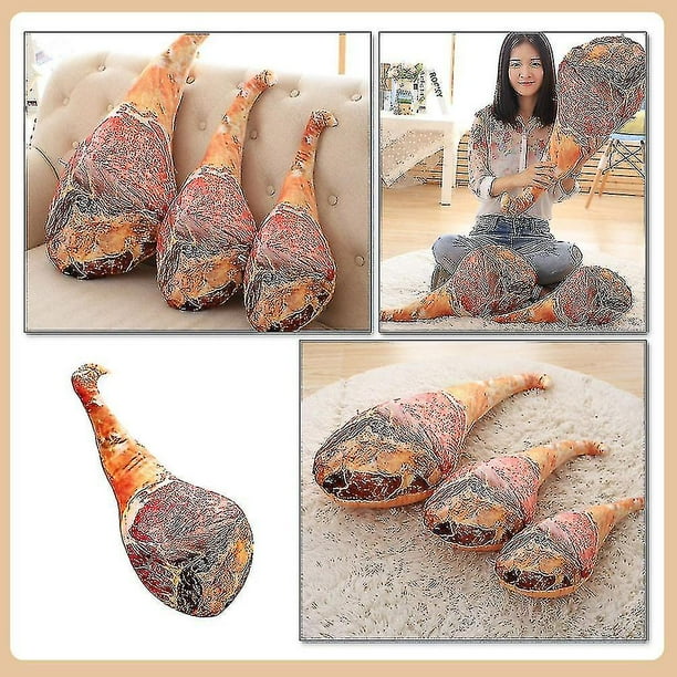 Jamon De Juguete Almohada Con Forma De Jamón 3D Cojín Divertido