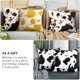 thumbnail image 4 of 2 fundas de almohada con estampado de vaca, funda de almohada de felpa, sin relleno, 4 of 6