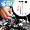 thumbnail image 2 of Unique Bargains 1 Set Universal 3pcs Car Fuse Tap Adapter with 3pcs 3A Standard Mini Low Profile Mini Blade Type Fuse, 2 of 7