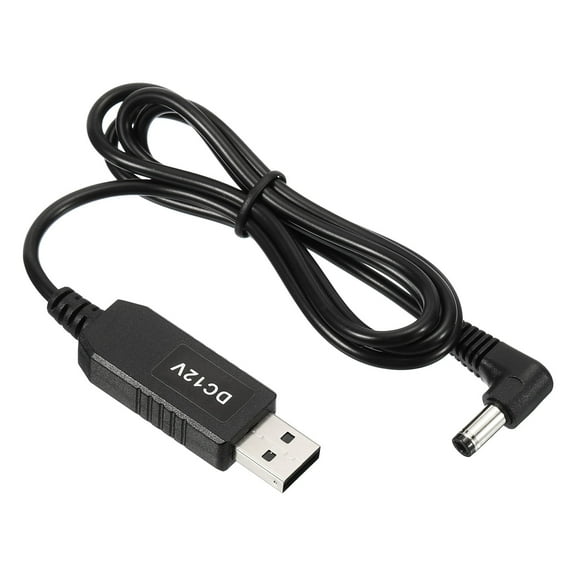 Uxcell 6W 0.5A DC-DC USB Step Up Voltage Converter 5V to 12V Power Supply Adapter 90 Degree Angle 5.5x2.5mm Cable, 2Pack