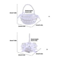 thumbnail image 5 of LICEWO Chic White Ribbon Fabric Wedding Basket For Petal Scattering Ceremonial Use, 5 of 20