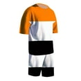 thumbnail image 4 of Cathalem Men Beach Outfits Sets Men's 2 Piece Outfits Sets Short Sleeve T-Shirt and Shorts Set(Orange,M), 4 of 4