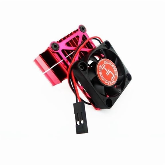 Hot Racing HRAMH550TE02 Clip-On Two-Piece Motor Heat Sink with Fan, Red