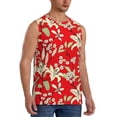 thumbnail image 2 of Daiia Lilies Flowers Printed Men's Tank Tops,Casual Soft Sleeveless Gym Muscle Shirts Bodybuilding Tee-3X-Large, 2 of 8