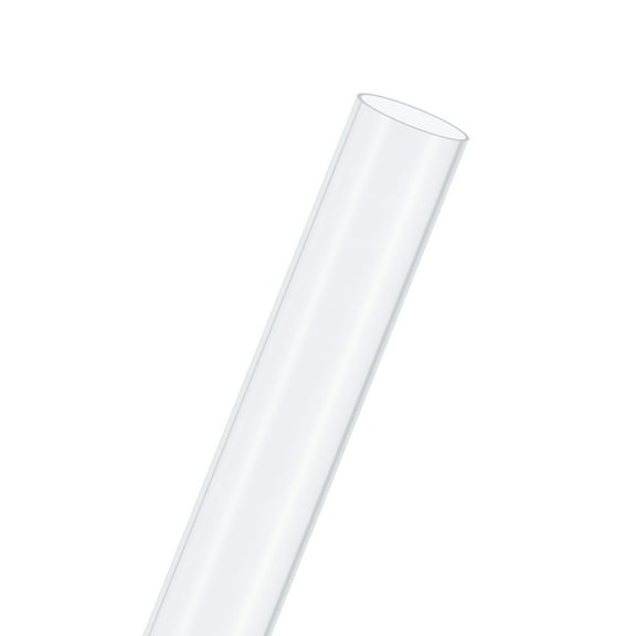 1-Pack Clear Rigid Pipe, 26mm(1.02") ID x 28mm(1.1") OD 0.8ft Round Plastic Tube for Water Pipe/Fish Tank/Wire Protection, High Hardness Tubing [Clear Blue]