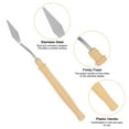 thumbnail image 4 of Uxcell 2 Packs 10mm Width No.6 Stainless Steel Palette knife Spatula Oil Painting Knife Plastic Handle, 4 of 6