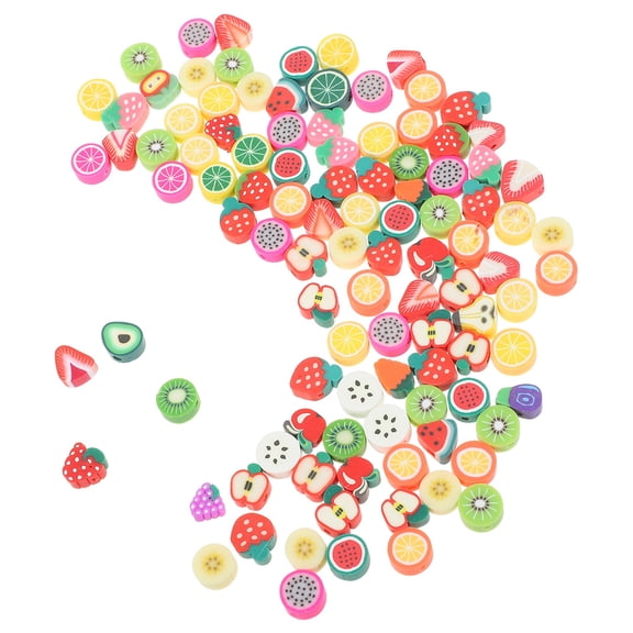 RENACLIPY 100 Pieces Mixed Color Fruit Shape Spacer Beads for Jewelry Making, Crafts, Projects, and Anniversary