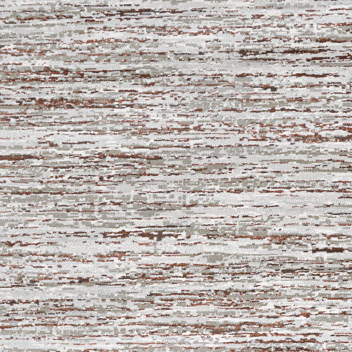 Couristan Sonnet Capillary 5'3" x 7'6" Grey and Chocolate Indoor Area Rug