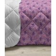 thumbnail image 3 of Vintage Down Alternative Comforter, Monochromatic Classic Simple Tiling with Geometric Art Elements, Microfiber Quilt for All Season, 5 Sizes, Dark Slate Blue and White, by Ambesonne, 3 of 3