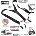 thumbnail image 3 of Hold-Up Suspender Company Jacquard Series JS Black Suspenders for Men in the Double-Up style with the USA patented No-Slip clips, 3 of 4