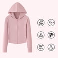 thumbnail image 4 of Neewe Chandails de Soleil pour Femmes Chandail de Randonnée Léger Manches Longues Fermeture Éclair Complète Maillot Dermoprotecteur SPF Vêtements de Protection UV, 4 of 8