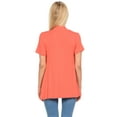 thumbnail image 3 of Pastel by Vivienne Women's Short Sleeve Open Front Vest Coral Medium, 3 of 3