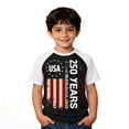 thumbnail image 2 of Girls Boys Athletic T-Shirts Kids Boys Summer Short Sleeve USA Patriotic Print Tee Shirt Casual Youth Top Tops for 2-3 Years, 2 of 4