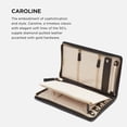 thumbnail image 2 of Portafolio de joyas Wolf Caroline Large de piel negra, 2 of 6