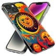 thumbnail image 2 of MUNDAZE Apple iPhone XR Shockproof Clear Hybrid Protective Phone Case Neon Psychedelic Indie Hippie Sun Moon Cover, 2 of 5