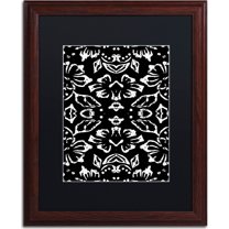 Trademark Fine Art "Black & White Pattern" Canvas Art by Color Bakery, Black Matte, Wood Frame
