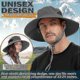 thumbnail image 2 of Sun Hat For Men Women, Waterproof Wide Brim Bucket Hat Foldable Boonie Hat For Fishing Hiking Garden Safari Beach, 2 of 4