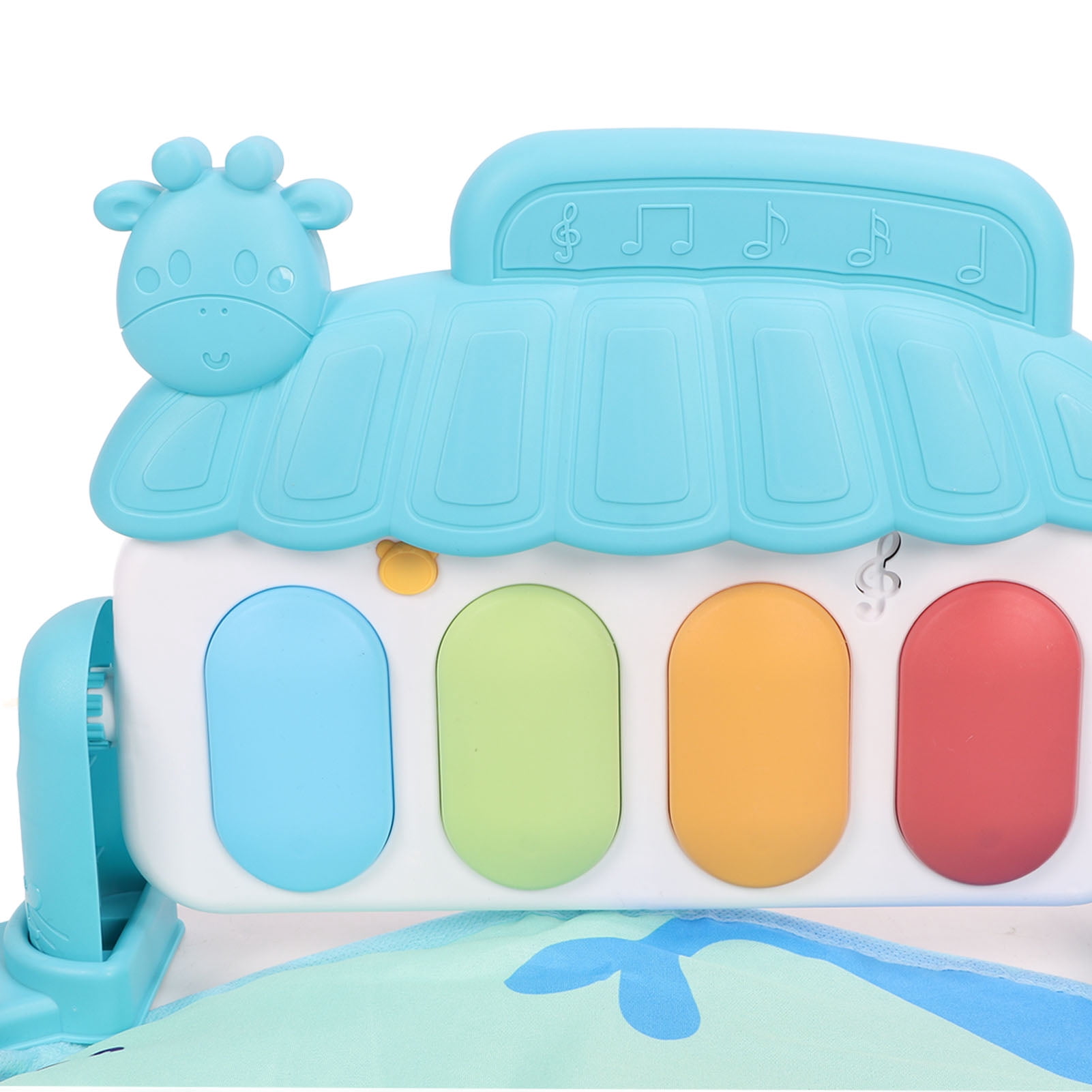 BOKYAN Baby Kick Play Piano Gym Playmat Infant Activity Gym Mat with Sound Light & Linkable Toys