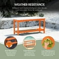 thumbnail image 6 of WestinTrends 55" Outdoor Patio HDPE Adirondack 2-Tier Shelf Console Table, Orange, 6 of 16