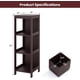 thumbnail image 3 of Mueble de baño de suelo, armario de almacenamiento multifuncional con 2 cajones extraíbles y estante abierto, armario de almacenamiento tipo torre con diseño antivuelco para baño y sala de estar, 3 of 5