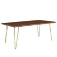 thumbnail image 2 of Modway Ardor 74" Live Edge Acacia Wood and Metal Dining Table in Gold/Walnut, 2 of 10