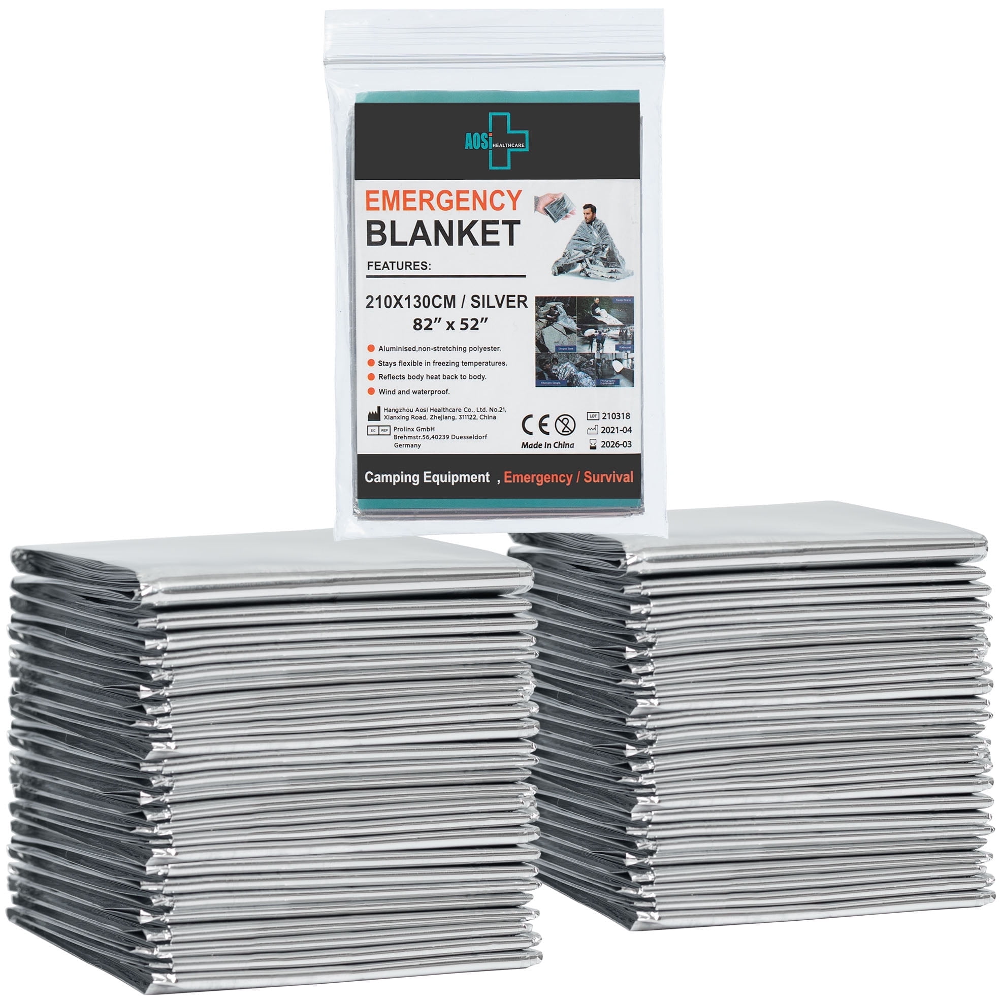 General Medi Emergency Blanket (12-Pack) for Emergencies- High Quality Material