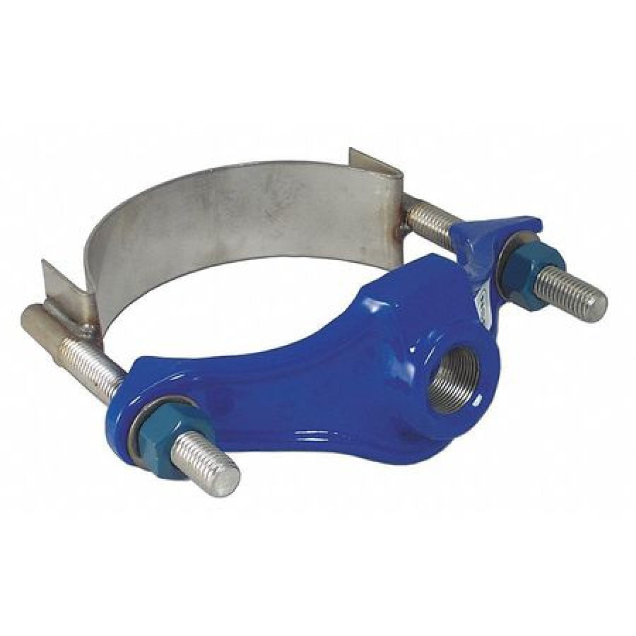 1 NPT Female Outlet 2 Pipe Size Double Bale Smith-Blair Ductile Iron Saddle Clamp