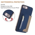 thumbnail image 5 of Allytechgroup 2-in-1 Magnetic Wallet Case for Apple iPhone 8 Plus/7 Plus, Detachable Card Holder with Zipper Pocket RFID Blocking Kickstand PU Leather Protective Flip Cover with 6 Slots, Darkblue, 5 of 6