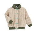 thumbnail image 2 of Lovebay Winter Baby Girl Boy Colorblock Corduroy Jacket for Infant,Todder Kids, 2 of 7