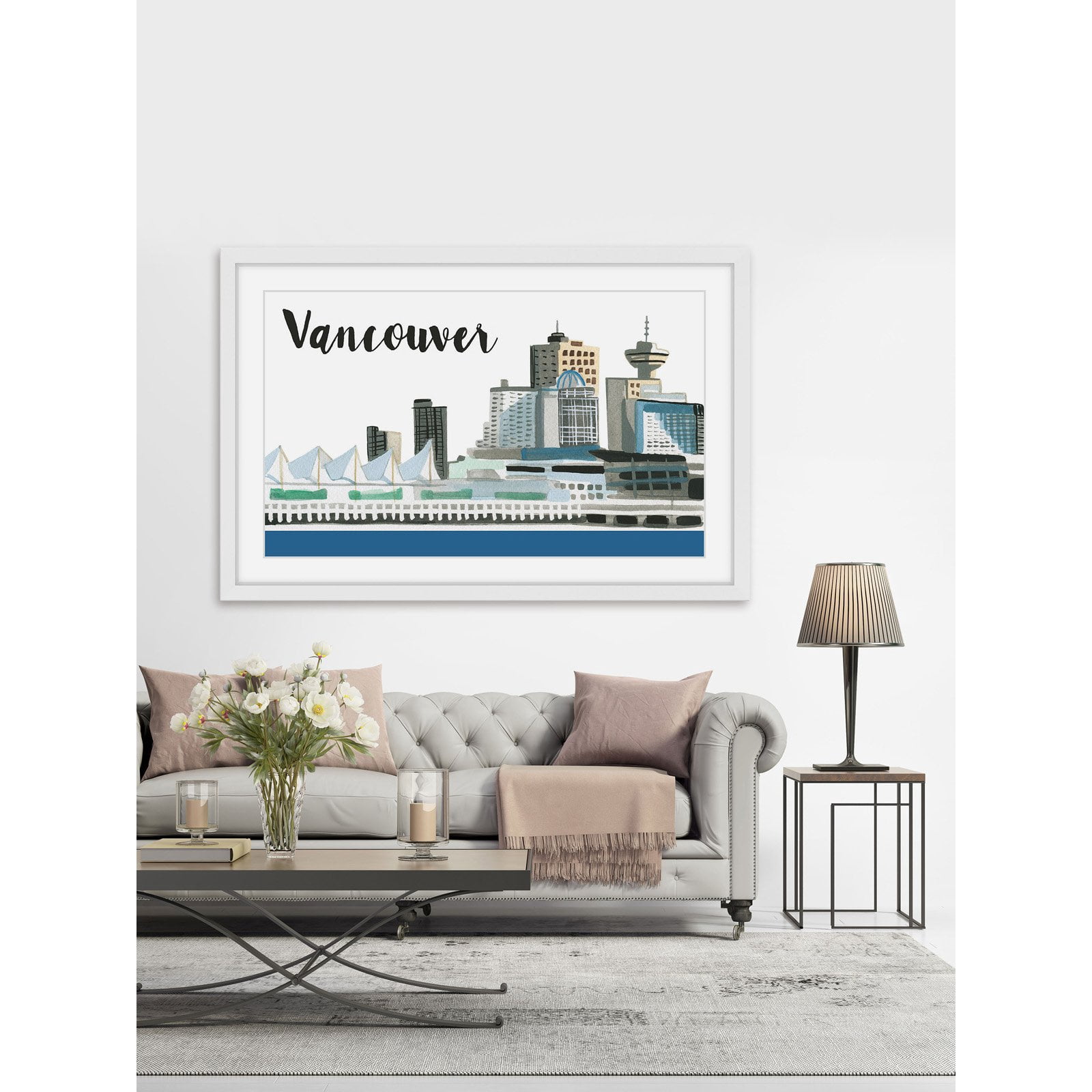 Marmont Hill "Vancouver Skyline" by Molly Rosner Framed Painting Print