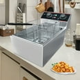 thumbnail image 3 of Friteuse Commerciale en Acier Inoxydable avec Panier et Réservoir, Friteuse Électrique de Comptoir pour Maison, Restaurant, Cuisine, 6 L 8 L 11 L Options Simple Double, 3 of 6