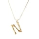 thumbnail image 1 of Collar colgante M-S perfecl letras iniciales gargantilla joyería cadena 45 cm, 1 of 4