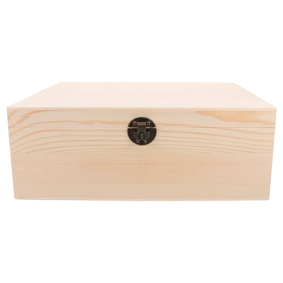 BERTDOMD Rustic Wooden Jewelry Box with Hinged Lid, Multipurpose Storage Organizer for , Necklaces, and Accessories