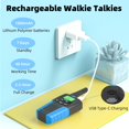 thumbnail image 2 of Walkie Talkie Mfcir para niños, recargable, paquete de 3, largo alcance, 3 km, 2 of 6