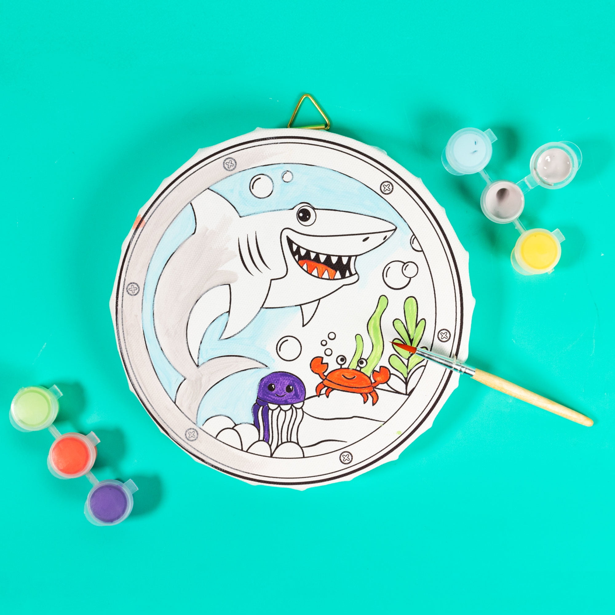 Hello Hobby Multicolor Paint Your Own Shark Canvas