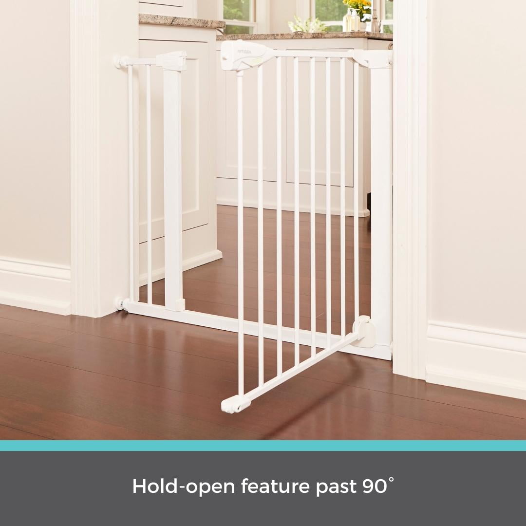 Toddleroo by North States Bright Choice Auto-Close Child Safety Gate, 30" Tall, White
