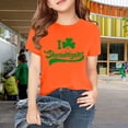 thumbnail image 2 of XIMIN Kids' St. Patrick's Day Soft Short-Sleeve Crew Neck T-Shirt - Distressed Green "I Love Shenanigans" Graphic, Festive Irish Top for Boys & Girls, 2 of 7