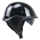 thumbnail image 4 of Casco abierto de motocicleta negro brillante con visera solar DOT abatible L, 4 of 4