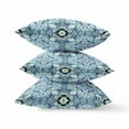 thumbnail image 2 of Sapphire White Cloverleaf Boho Suede Throw Pillow, 2 of 3