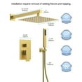 thumbnail image 4 of Rain Shower Faucet Set 10 inch CUPC Shower System with Handheld Spray Wall Mounted Shower Head Trim Kit with Upgraded Valve, Brushed Gold, 4 of 16
