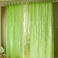 thumbnail image 3 of Gorgeous Home Linen Sheer Curtains Light Green Voile, Decorative Vine Pattern Privacy Voile For Living Room Bedroom Dining Room Balcony (2 Panels), 3 of 8