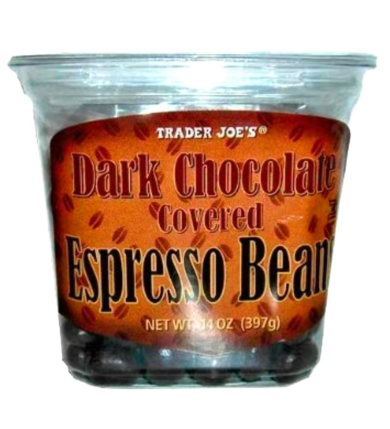 Dark Chocolate Covered Espresso Beans Bulk Pack of 4 Containers - 14 oz Per Container - 56 oz total