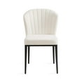 thumbnail image 2 of Uptown Club Scott 18" Ribbed Back Linen Fabric Dining Chair in Ivory (Set of 2), 2 of 4
