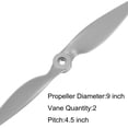 thumbnail image 4 of Uxcell 9x4.5 Inch RC Propellers 2-Vane Blades Props Gray with Adapter Rings RC Airplane Aircraft Prop Replacement 5Pcs, 4 of 6
